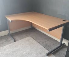 managers corner office desk