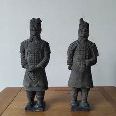 Pair of Terracotta Warrior Statues
