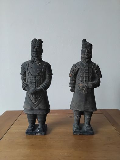 Pair of Terracotta Warrior Statues