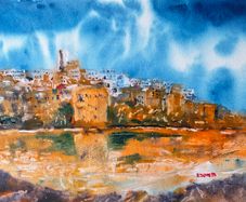 Kasbah of the Udayas watercolour