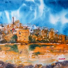 Kasbah of the Udayas watercolour