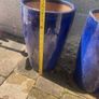Blue ceramic tall pots Image 3