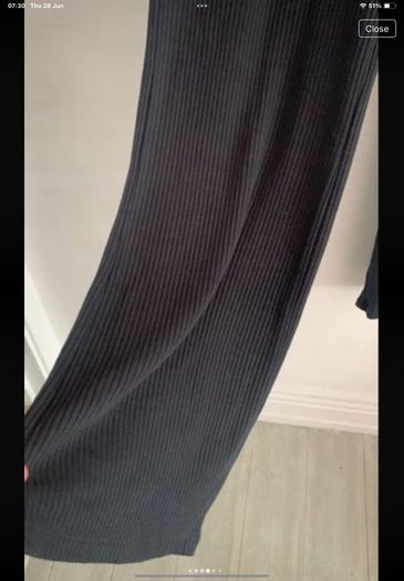trousers navy Bershka fit & flare trousers medium