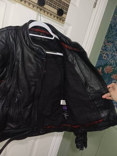 Leather Biker Jacket - Vintage Apache