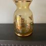 Vintage glass vase with gold decorations. Image 5