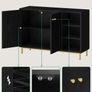 Kitchen Sideboard Cabinet with 2 Doors,Open Compartment, Chest of Drawers, Adjustable Shelf Image 6