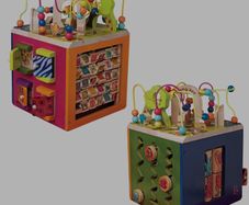 Battat Zany Zoo Wooden Activity Cube Assortment
