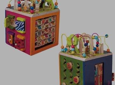 Battat Zany Zoo Wooden Activity Cube Assortment