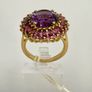 African Amethyst Rhodolite Garnet Ring Image 6