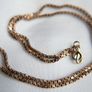 Vintage 9ct 375 YELLOW GOLD BOX CHAIN 16,7" necklace  links spring ring clasp 7,3g Image 2