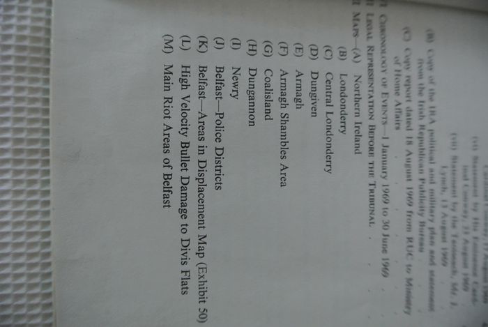 Violence & Civil Disturbances In Northern Ireland In 1969 - Report Of Tribunal Of Inquiry Report