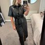 Soft faux leather dress Image 2