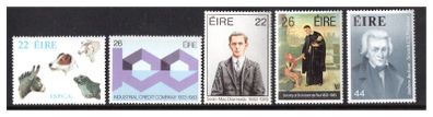 1983 Ireland Anniversaries: ISPCA; Sean MacDiarmada; ICC; The Society of St. Vincent DePaul; Andrew Jackson Commemorative Stamps Mint Never Hinged (MNH)