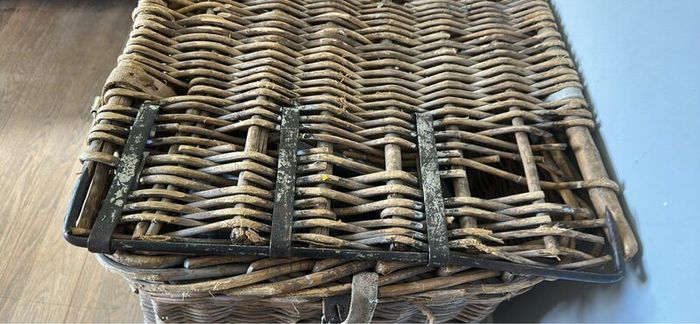 Antique textile mill basket
