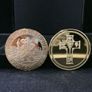 24k Gold Plated Coin St Christopher Patron Saint Travelers Jesus Christ Child Image 3