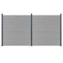 Fence Posts 3 pcs Dark Grey 185 cm Aluminium Image 2