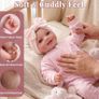 Reborn Babies Dolls Sunny 17 Inch Realistic Newborn Girls Lifelike Real Baby,Soft Cloth Body, Open Eyes,Sweet Smile,Includes Accessories,Pretend Play Gift for Kids 3+,Poseable Limbs Image 5