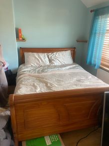 Solid wooden bed king size