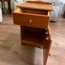 Vintage Wooden bedside 1 drawer and cupboard Image 2