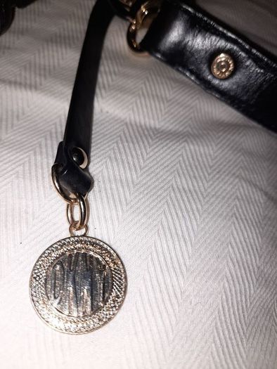 DKNY black leather bag