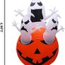 Halloween Inflatables, Yideng 1.5m/4.9Ft Tall Pumpkin Chost Decorations with LED Lights Giant Halloween Inflatable Pumpkin Outdoor Indoor Holiday Decor for Yard Patio Garden Lawn Party Decoration Image 2