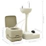 Portable Camping Toilet 10+10L and Handwash Stand 20L Set Grey Image 3