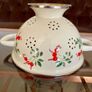 Vintage Pretty Rayware Metal Kitchen Sieve Enamelware Drainer Image 6