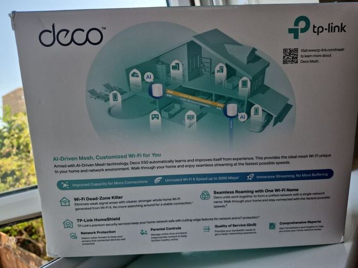 Brand new TP-Link Deco X50 AX3000 Whole Home Mesh Wi-Fi 6 System (2-Pack)