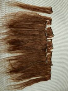 100% human hair clip-in extensions 20 inch