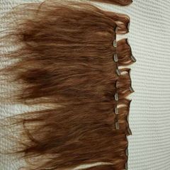 100% human hair clip-in extensions 20 inch