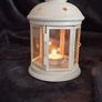 White Metal Candle Lantern. Star Design Image 2