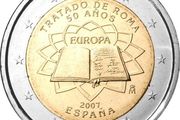 Spain 2 Euro Commemorative Coin 2007- Treaty of Rome. Uncirculated.
