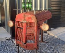 Vintage Tractor Bonnet Table