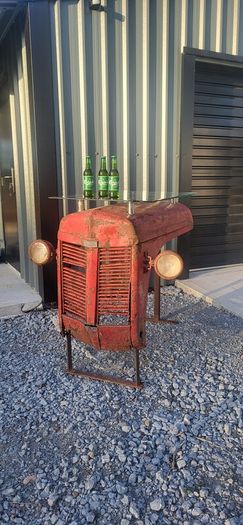 Vintage Tractor Bonnet Table