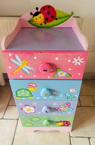 Teamson Kids hand painted set of childrens 4 drawers