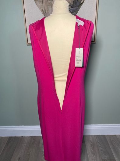 Ladies Hobbs Whitbourn Cocktail Dress Shocking Pink UK14