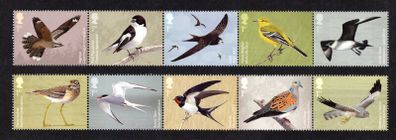2022 Great Britain Fauna & Flora Fauna - Migratory Birds Commemorative Stamps Mint Never Hinged (MNH)