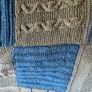Large Hand Knitted Patchwork Blanket Throw Blue Grey 150 x 200cm Image 2