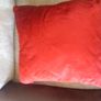 Red Velour Cushions x 2 for Sale Image 2