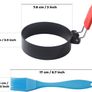 Premium Egg Ring Set with Brush. Perfect for Frying & Shaping Eggs Image 3