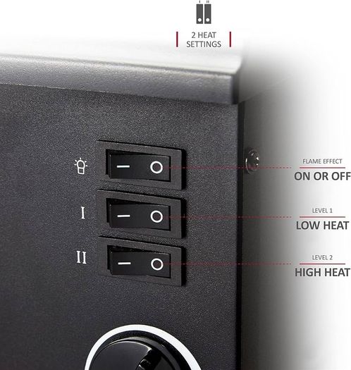SALE Electric Fireplace Stove Heater with Log Wood Burner Effect - with Fire Flame Effect, Arch Design, Freestanding Portable, Wood Burning LED Light - 1750-1950 watts