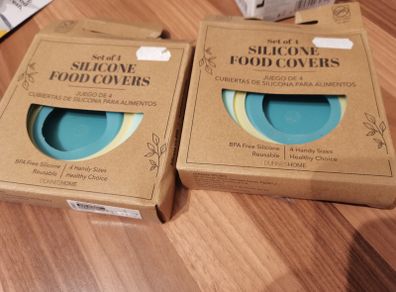 set of silicone food covers