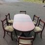 Solid mahogany table and chairs Image 2