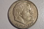 1970 USSR 1 Ruble Lenin 100th Birthday Coin CCCP Soviet Commemorative VF