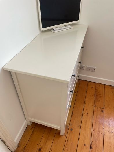 Large White 3-Drawer Chest of Drawers