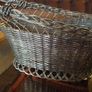 French wine bottle holder traditional table server 1950's. Woven wire basket. Image 9