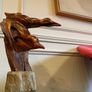 wood sculpture of birds signed and titled signed 2007 Image 3