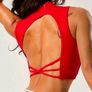 Red Open back cropped top, size 10 Image 3
