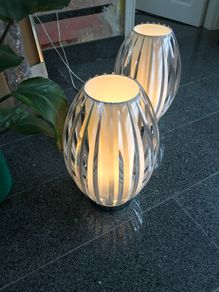 Pair of Ribbon Effect Table Lamps
