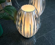 Pair of Ribbon Effect Table Lamps